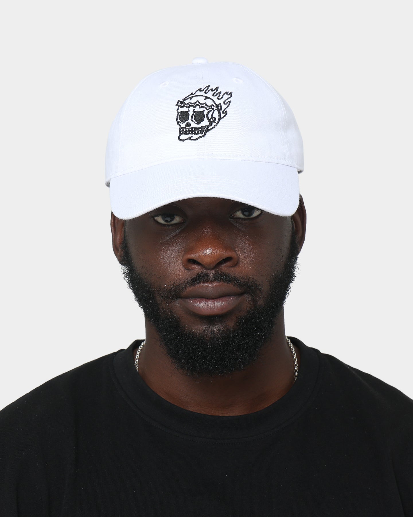 Rats Get Fat Rats Flame Skull Strapback White