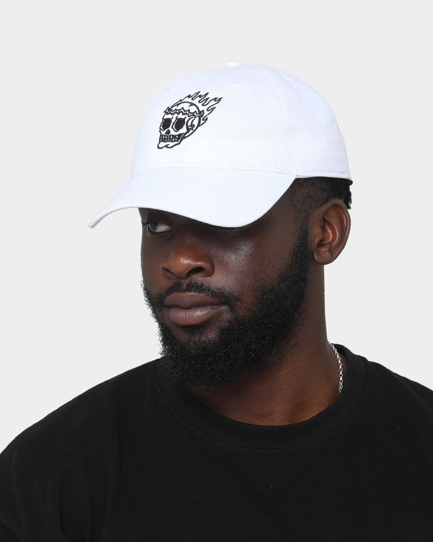 Rats Get Fat Rats Flame Skull Strapback White