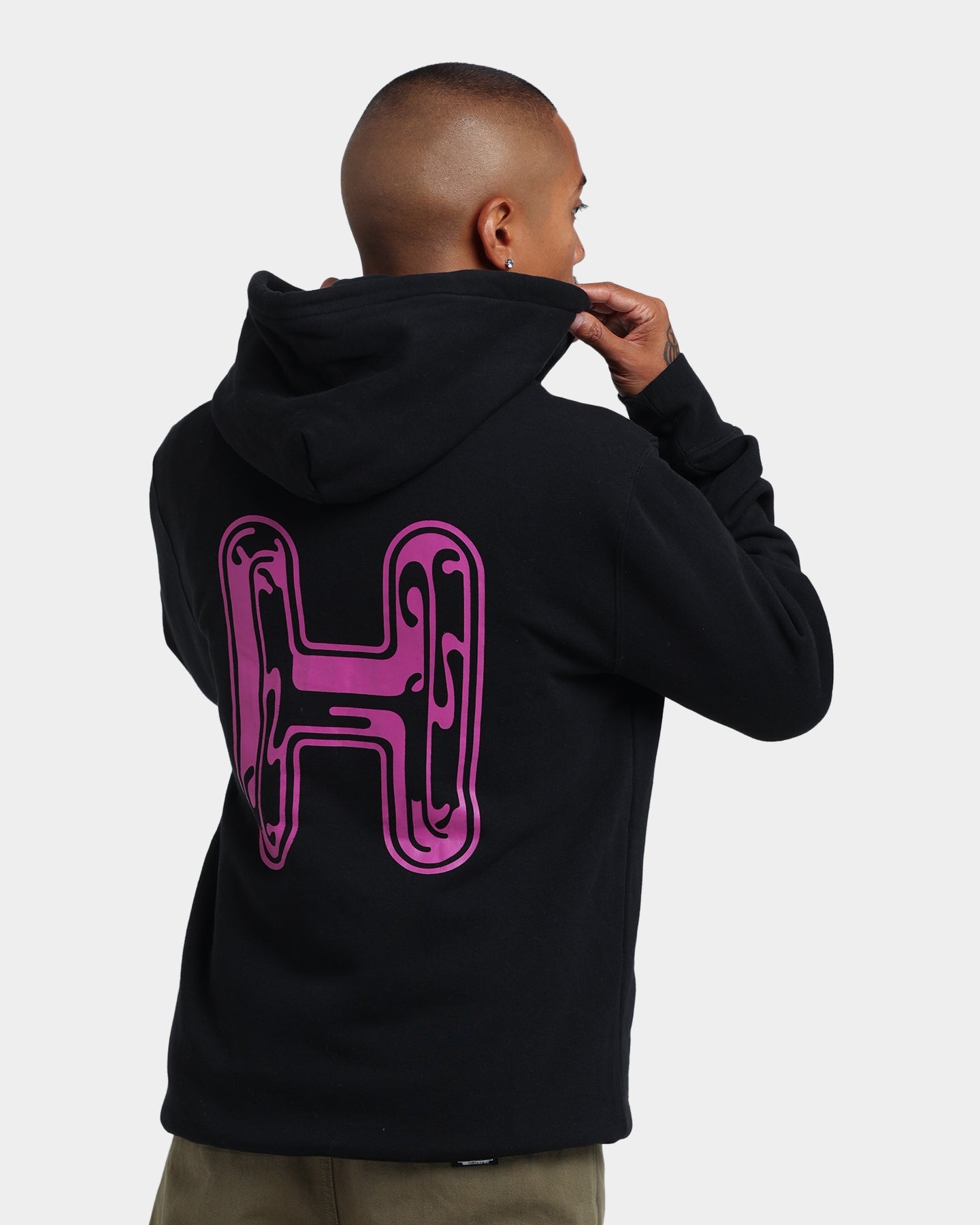 HUF Common H Zip Up Hoodie Black