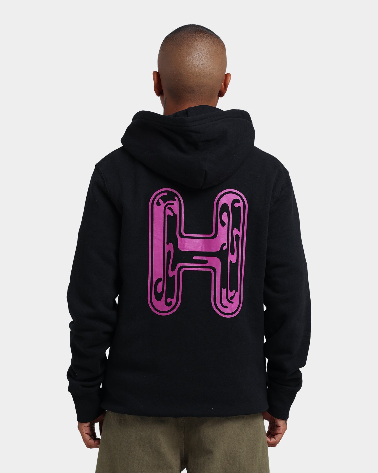 HUF Common H Zip Up Hoodie Black