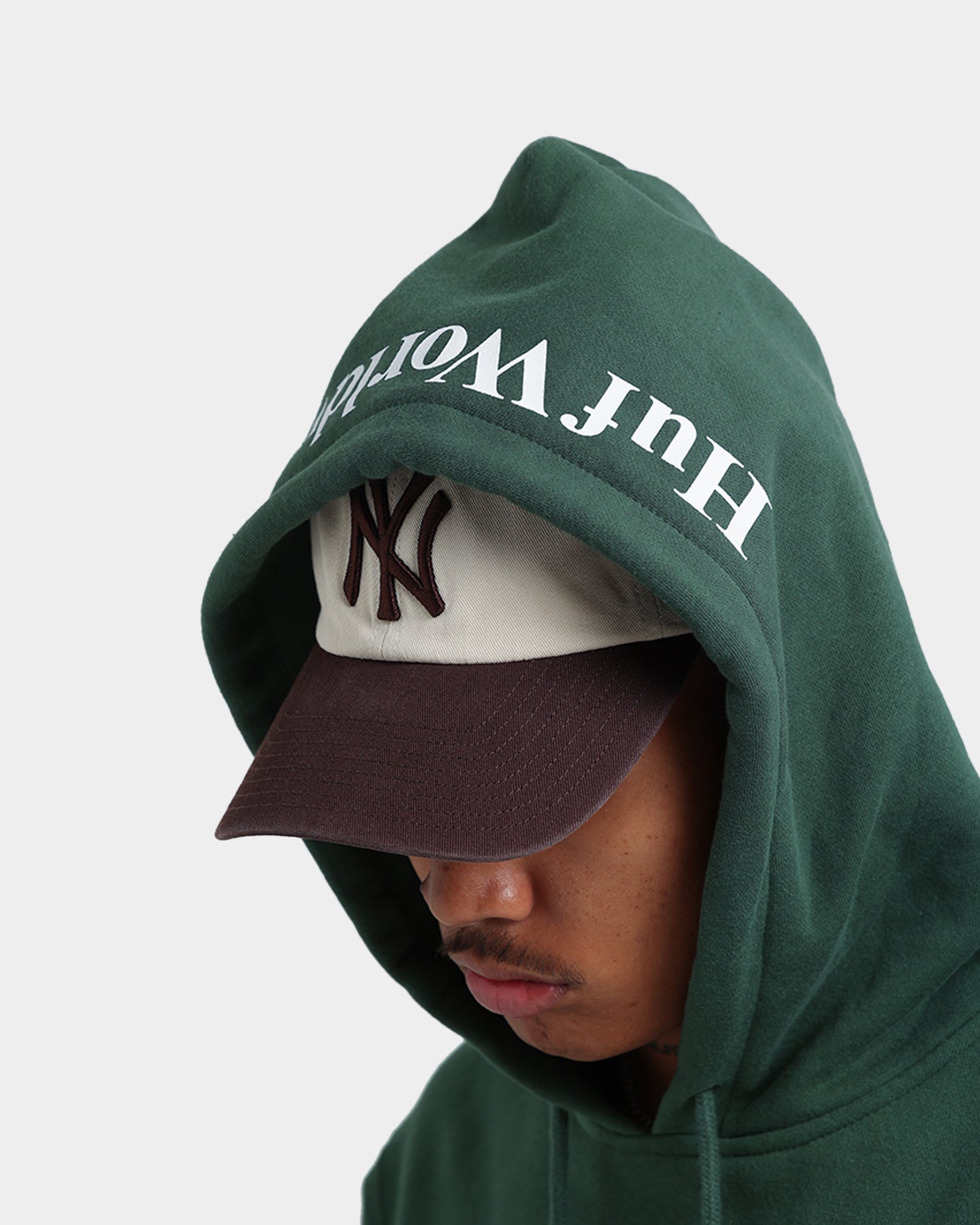 Huf Essentials Box Logo Pullover Hoodie Dark Green