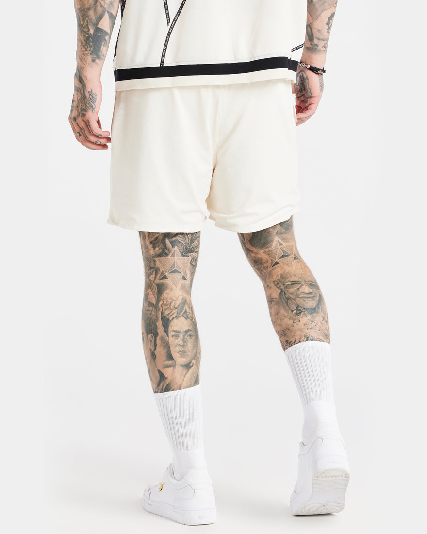 Sik Silk Space Jam x SIK SILK Mesh Shorts Ecru