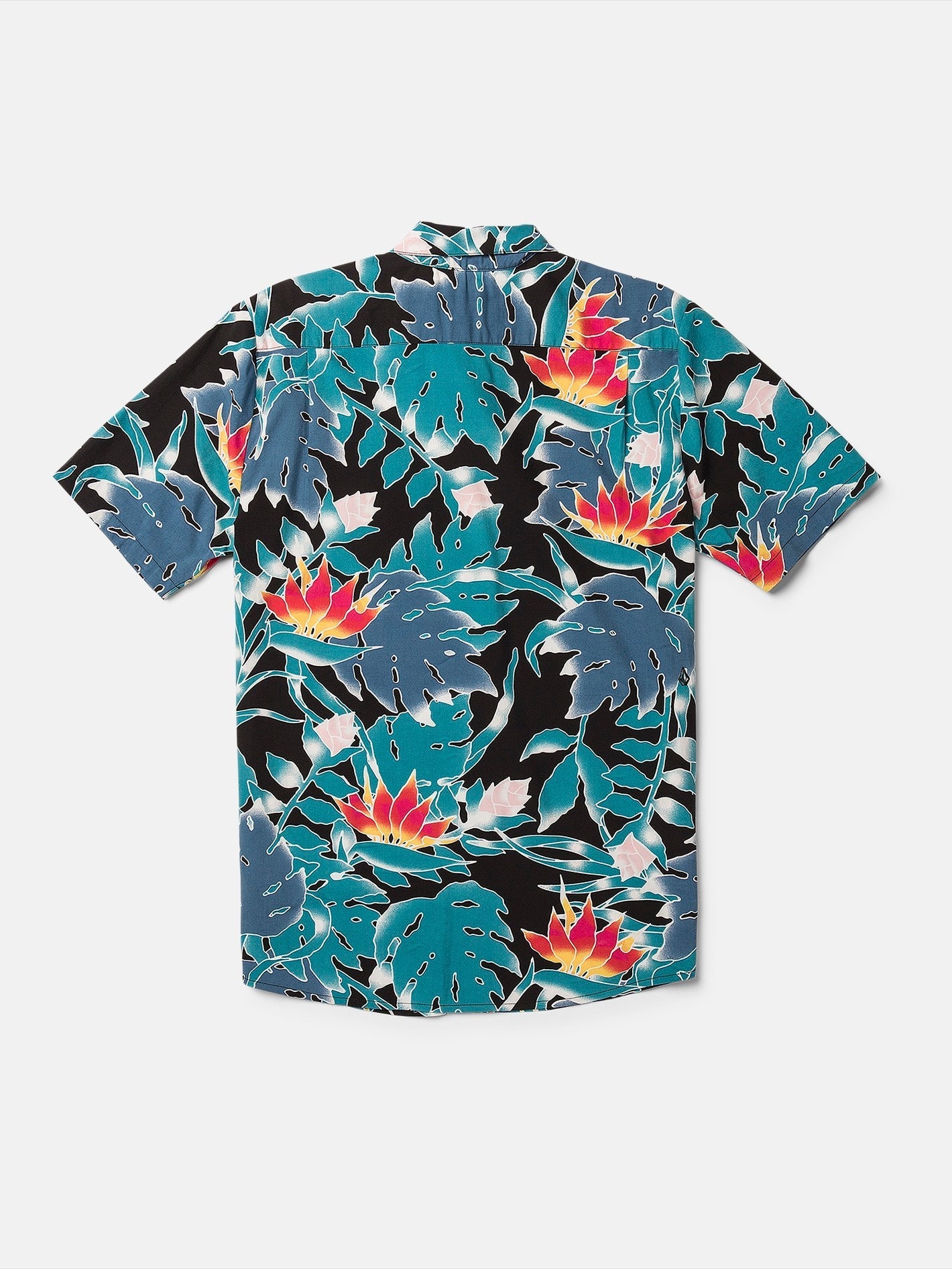 Leaf Pit Floral Short Sleeve Shirt - Black