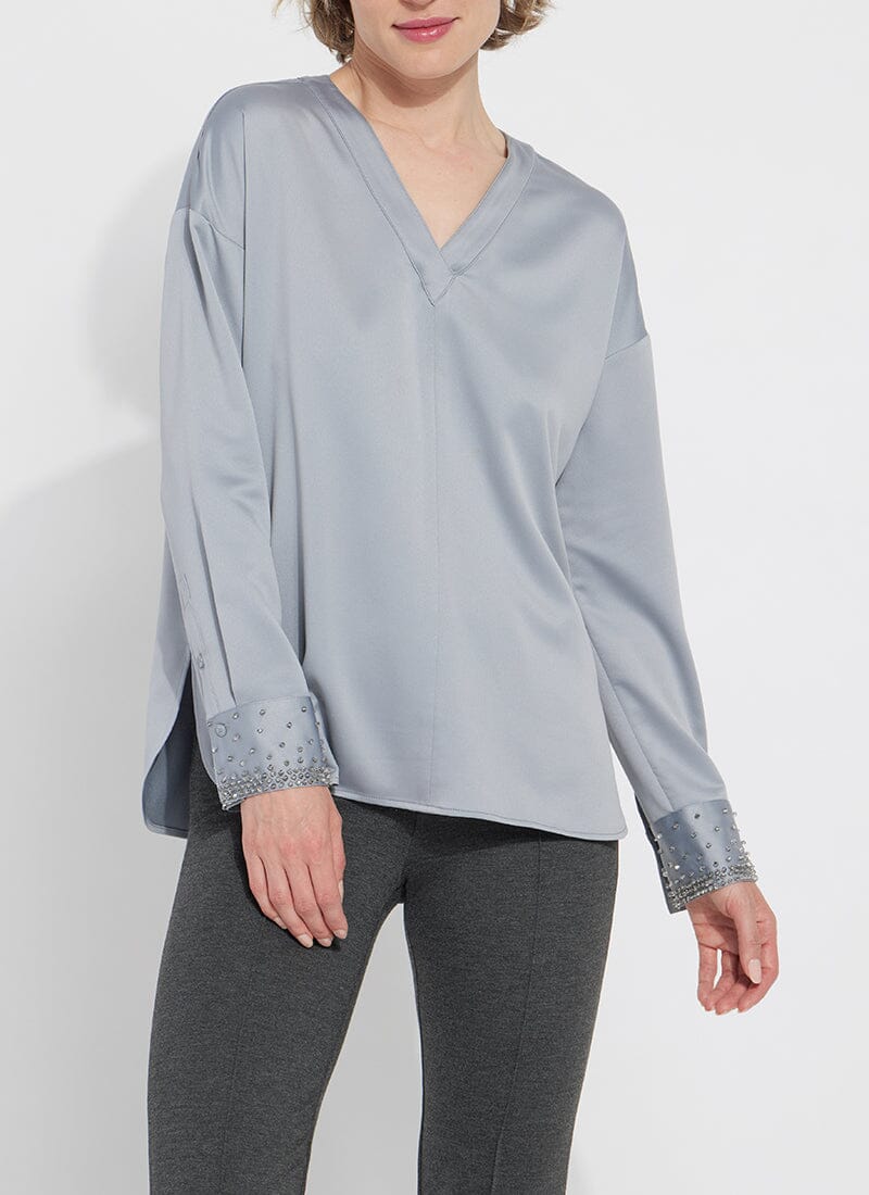 Icyln Beaded Satin Top