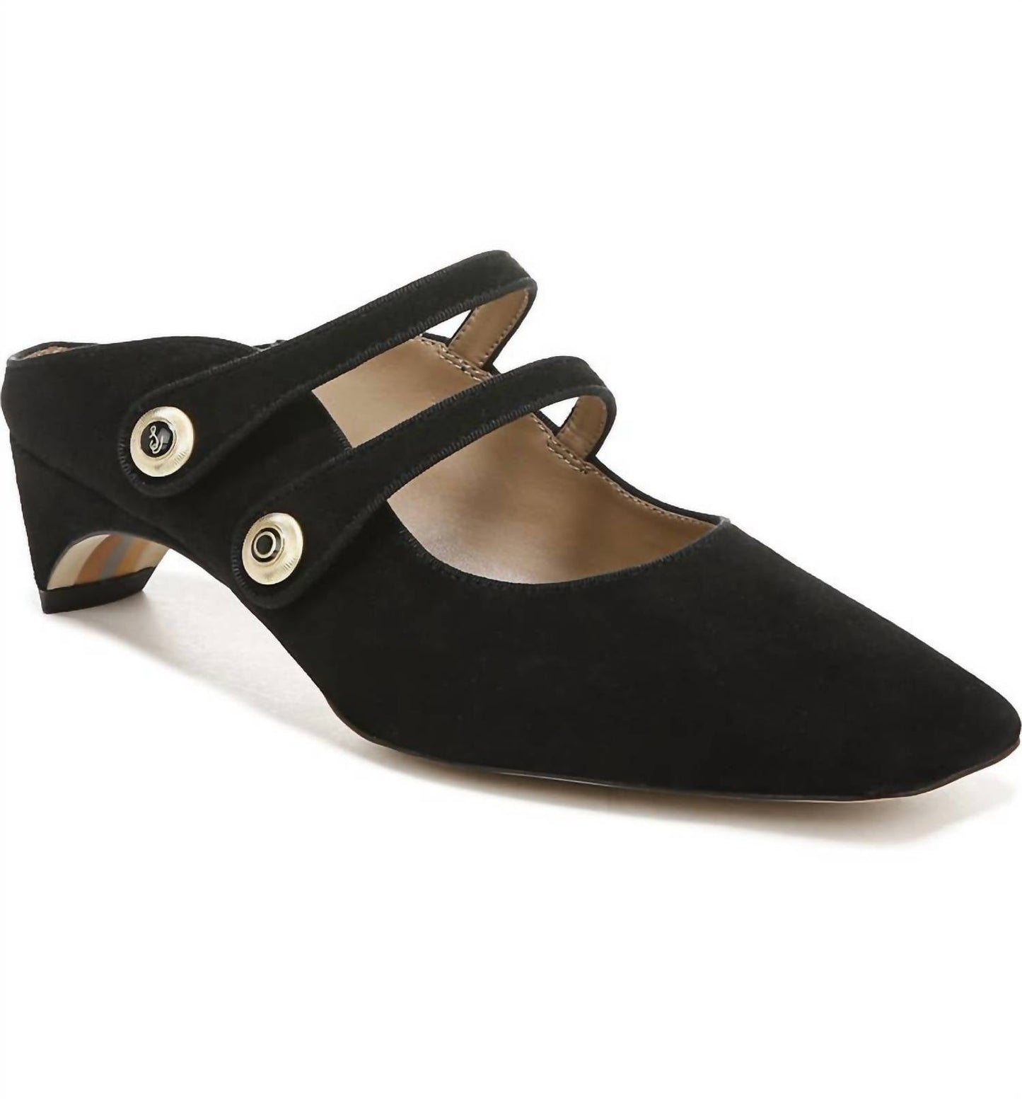 Mckenna Mary Jane Mule Sandal In Black Suede