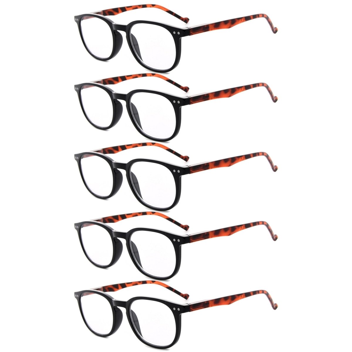 5 Pack Retro Oval Reading Glasses R065