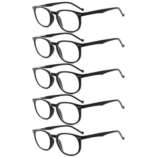 5 Pack Retro Oval Reading Glasses R065