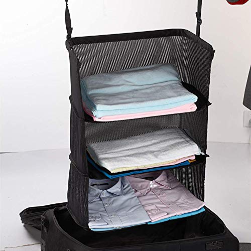 Portable Stow-N-Go Portable Suitcase Shelves Hanging Luggage Packing Organizer