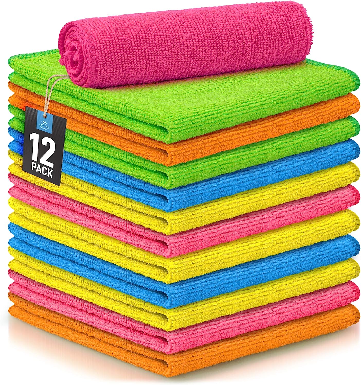 12 Pack Highly Absorbent Microfiber Cleaning Cloths