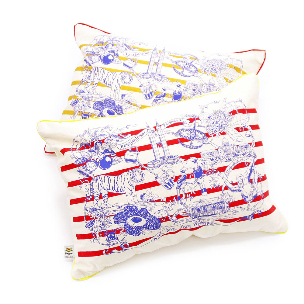 Malaysia Day Cushion  (Red Stripe)