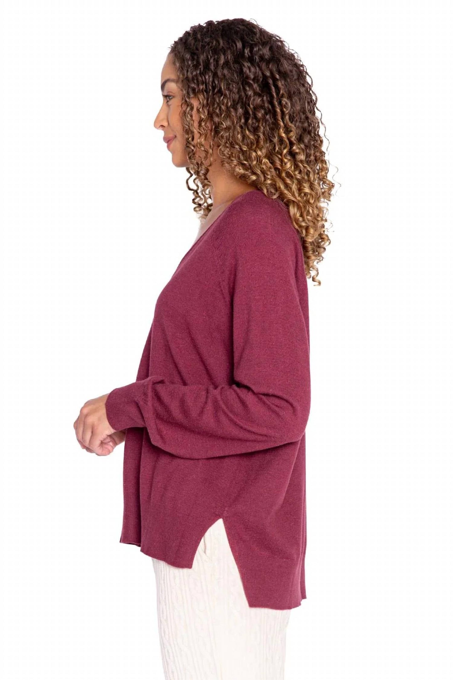 Slounge Garden Long Sleeve Top In Bordeaux