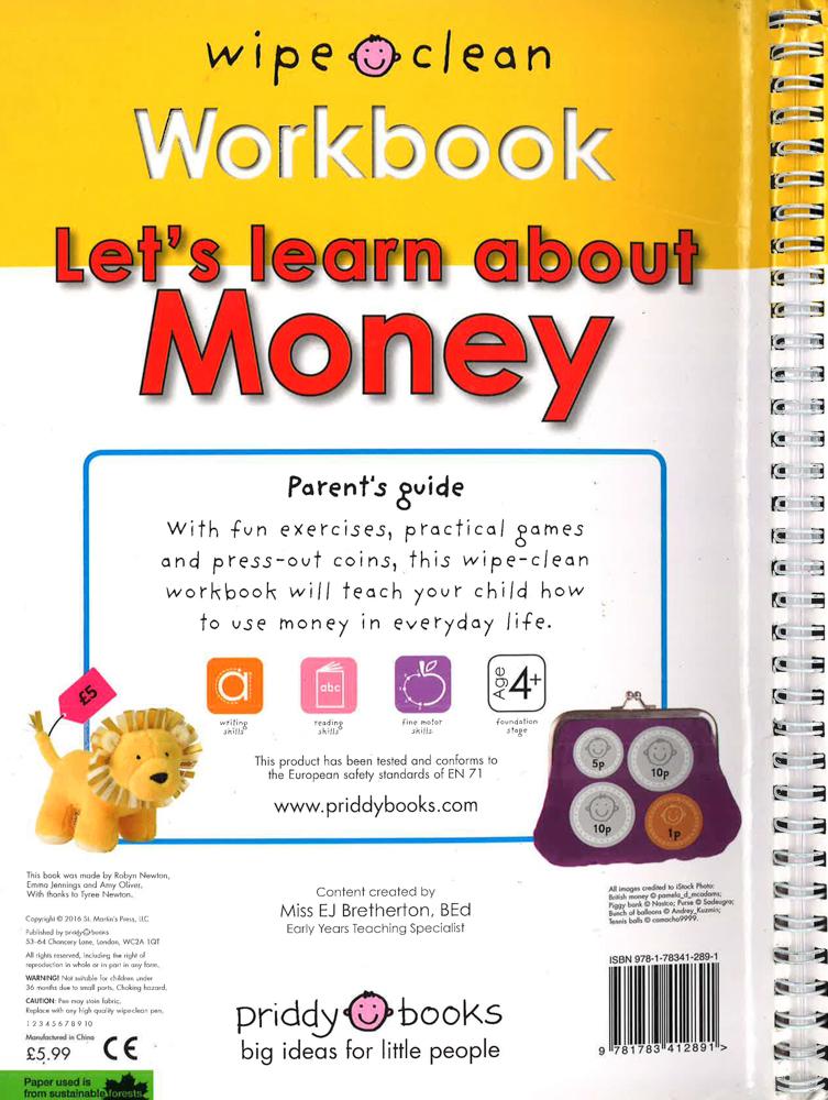 Wipe Clean Workbook: Let's Learn About Money