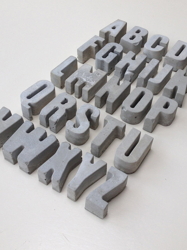 An Artful Life Concrete Letter W