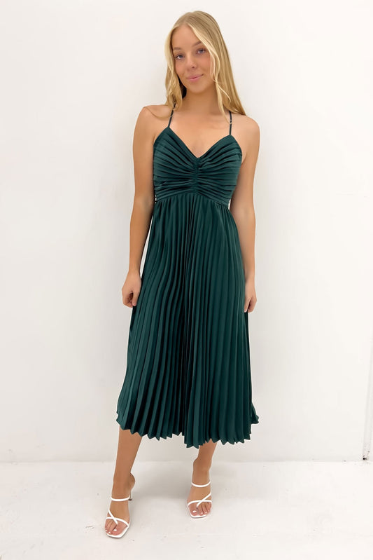 Clydie Midi Dress Emerald