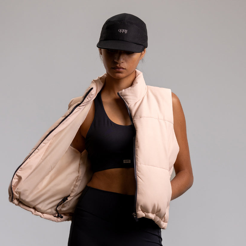 Ilabb Cropped Puffer Vest Nude