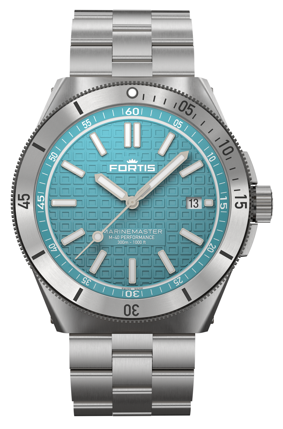 Fortis Marinemaster M-40 Serenity Blue Bracelet