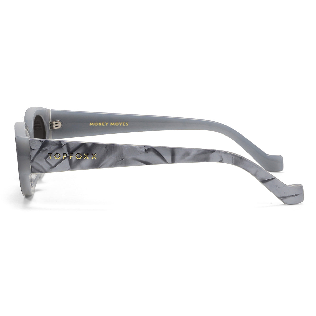 Kat x Money Moves - Grey Cateye Sunglasses