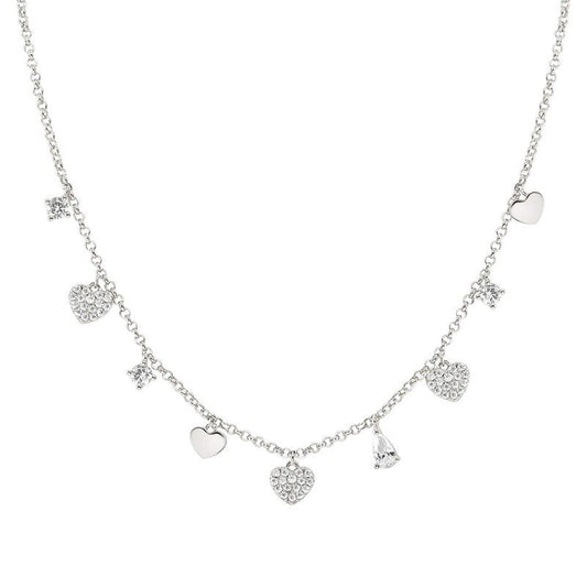 Nomination Lucentissima Necklace, Mixed Pendants, White Cubic Zirconia, Silver