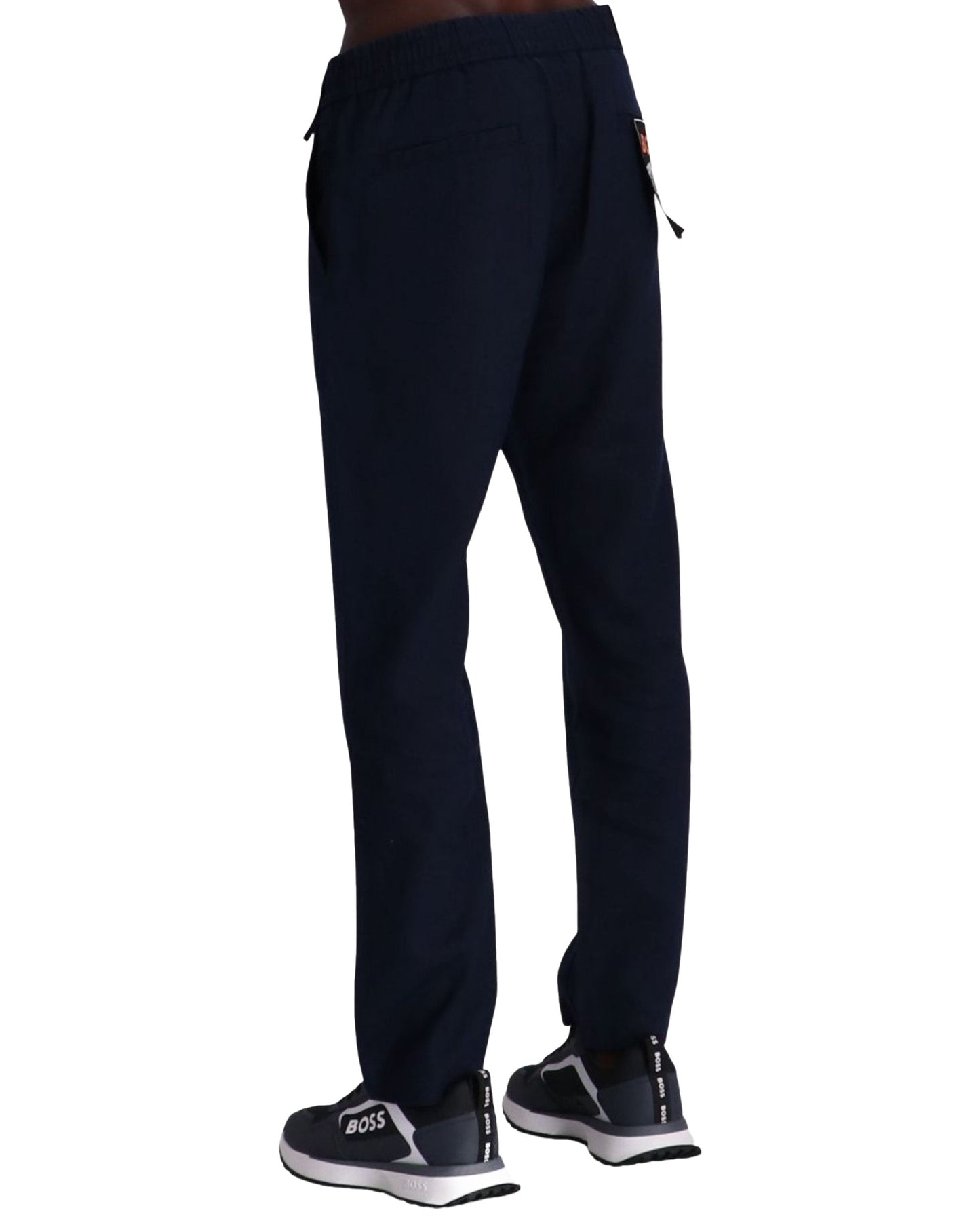 Pantalone Uomo Boss Sanderson Lino Blu