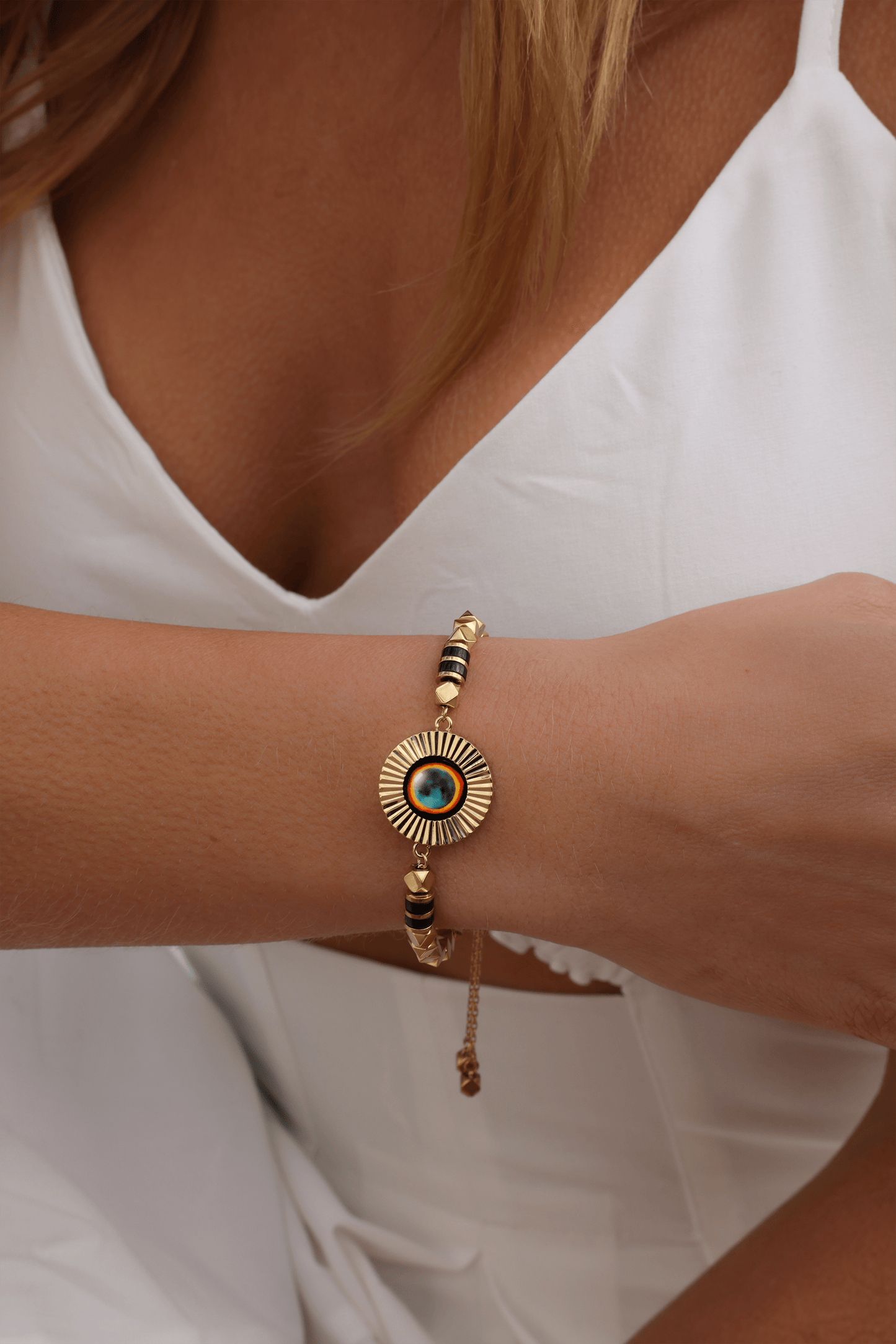 Solar Eclipse Sunlit Cosmos Bracelet