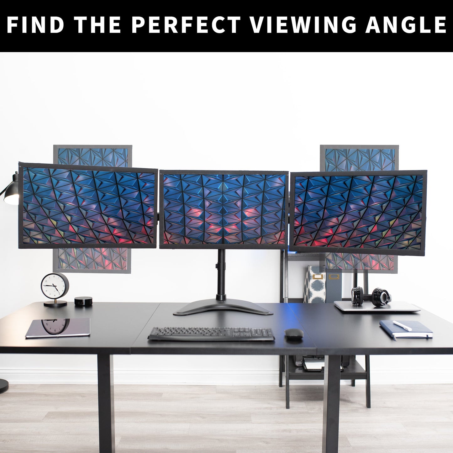 Triple Monitor Desk Stand