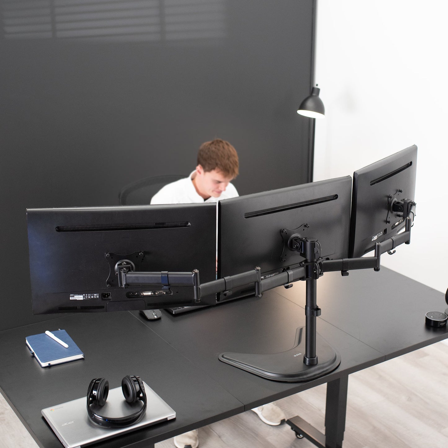 Triple Monitor Desk Stand