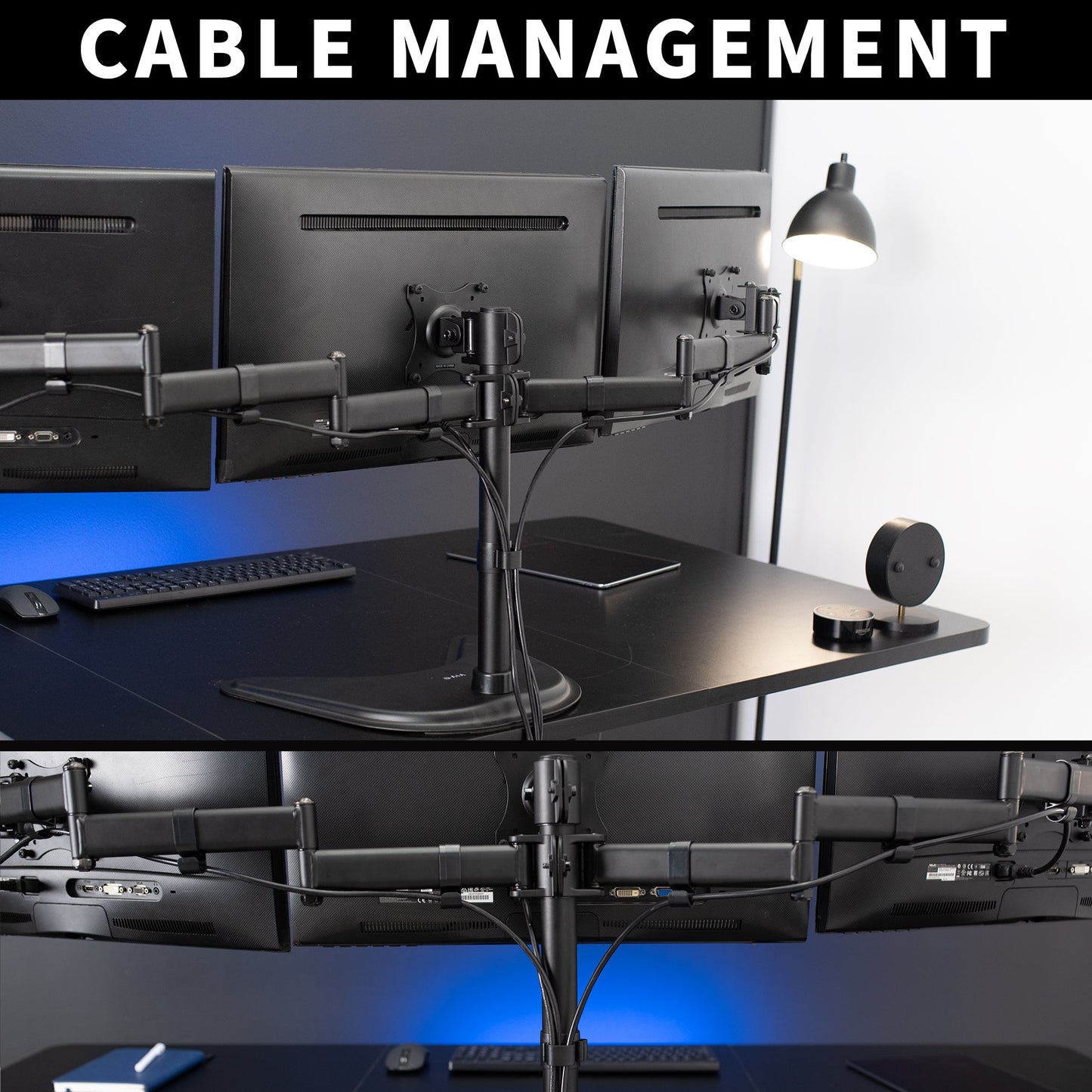 Triple Monitor Desk Stand