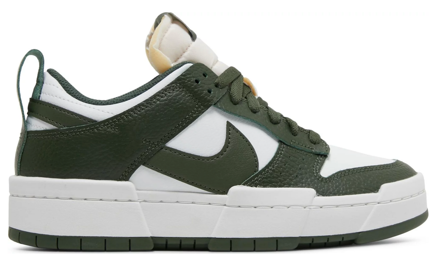 NIKE DUNK LOW DISRUPT DARK GREEN WHITE (W)