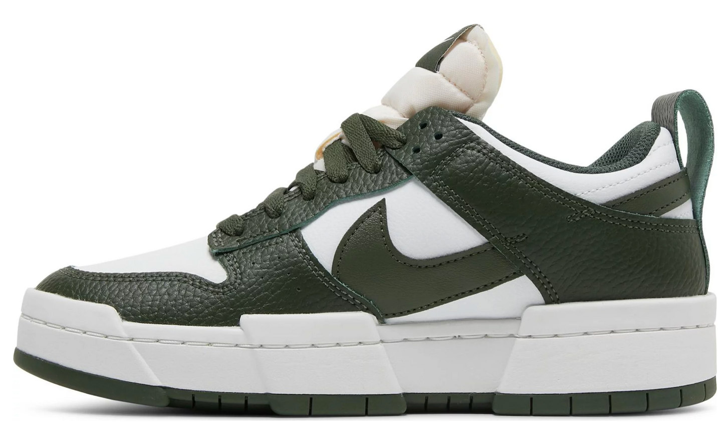 NIKE DUNK LOW DISRUPT DARK GREEN WHITE (W)