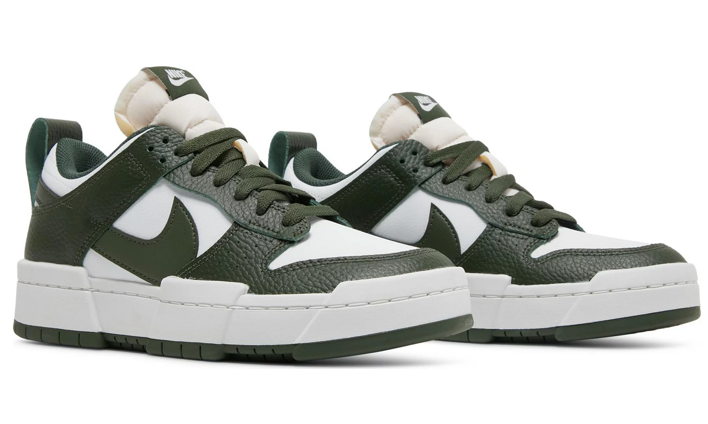 NIKE DUNK LOW DISRUPT DARK GREEN WHITE (W)