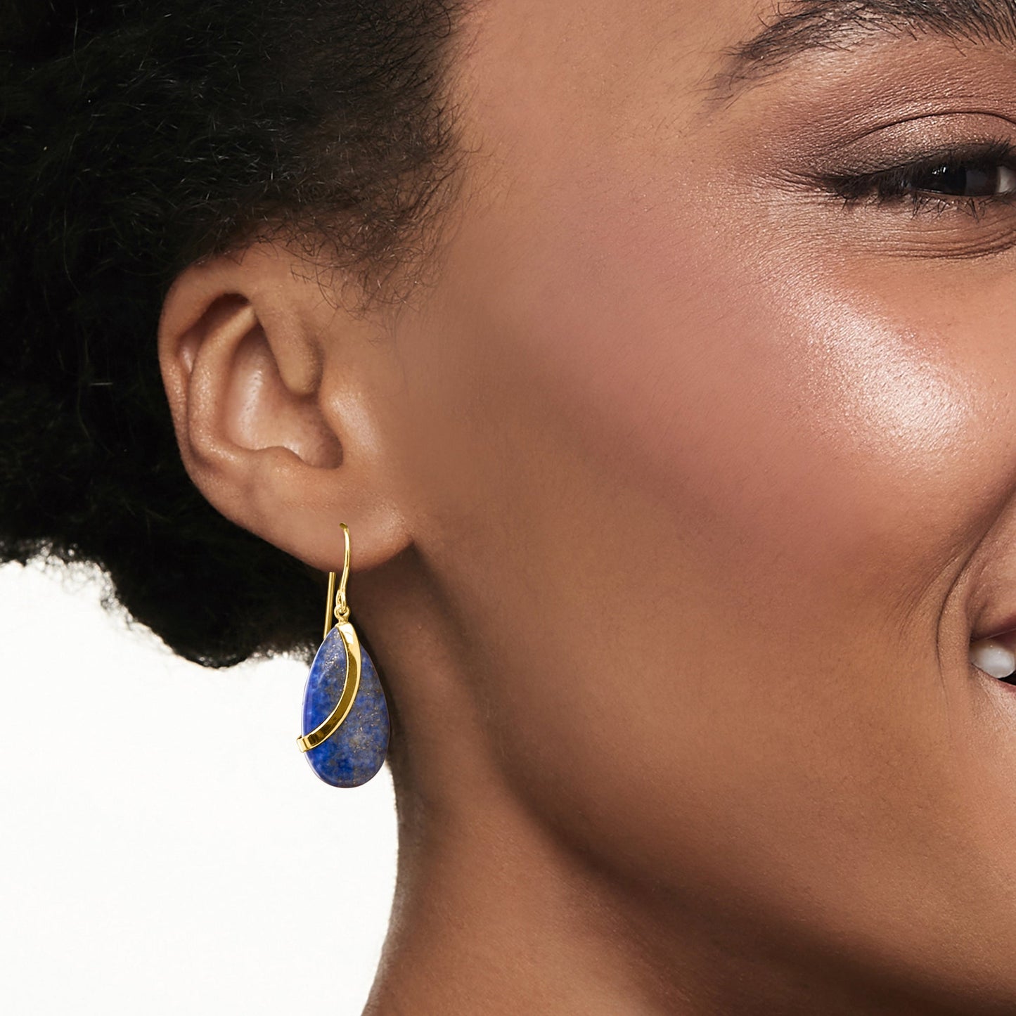 Ross-Simons Lapis and 14kt Yellow Gold Teardrop Earrings