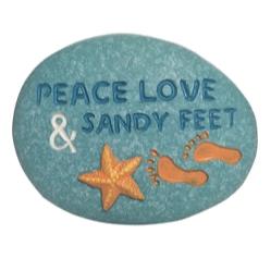 Resin Pebble Peace Love 1.75''