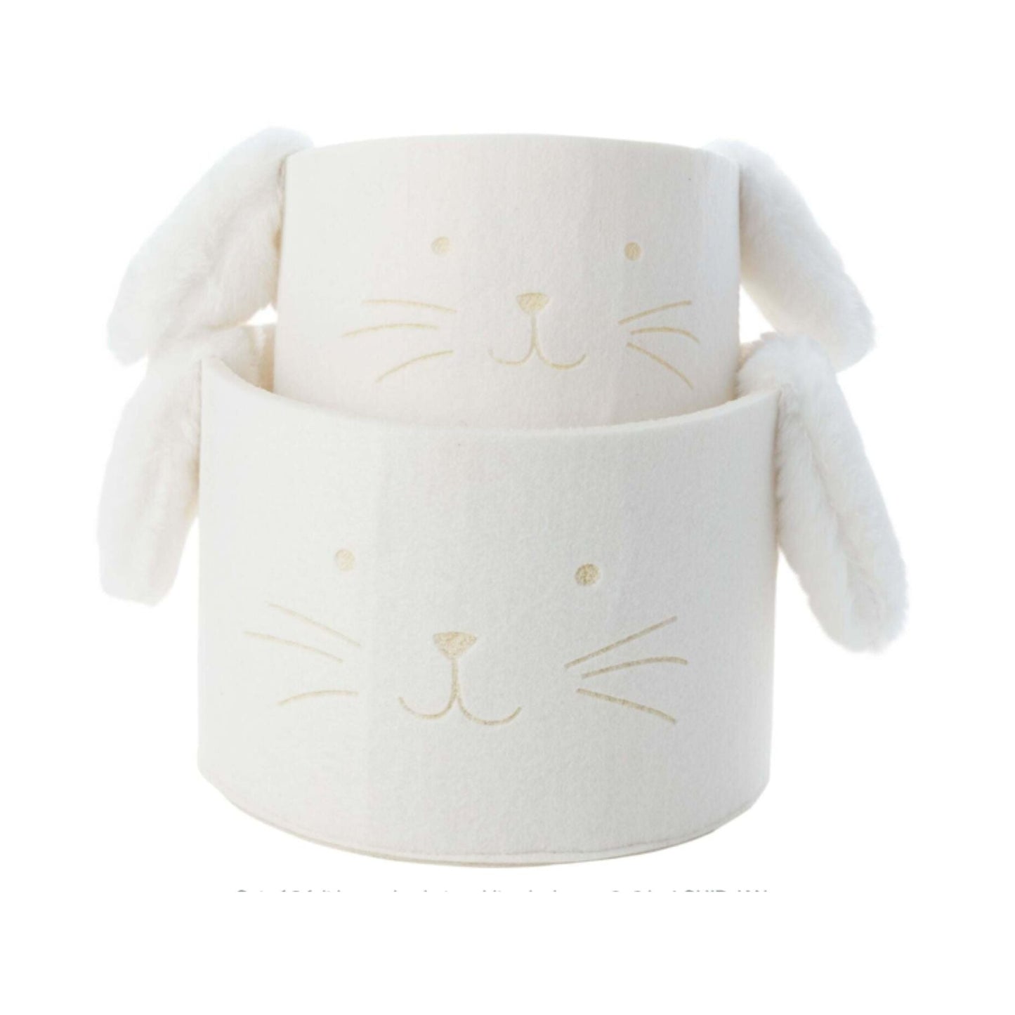 Felt Bunny Baskets, Set of 2