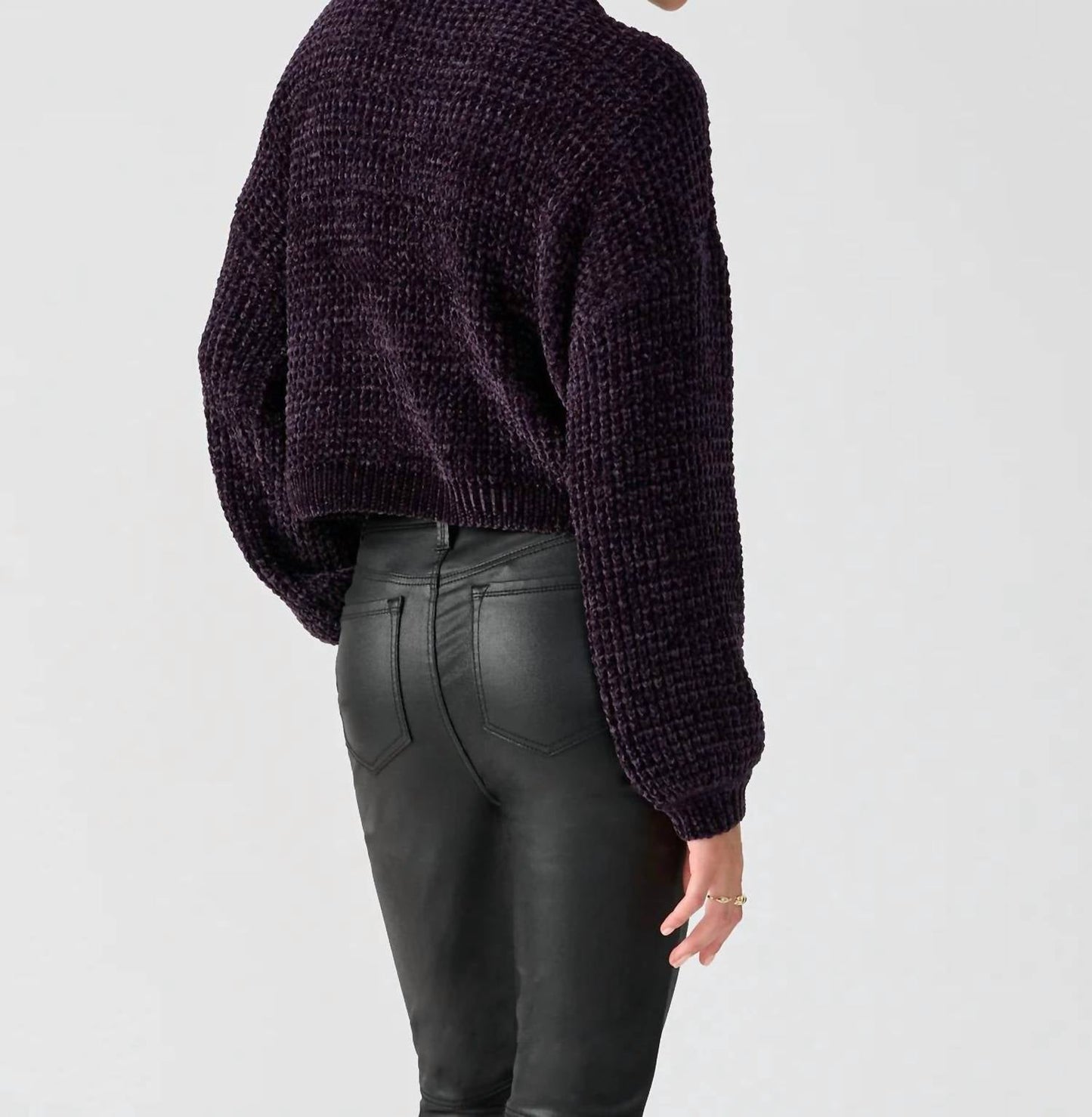 Under The Stars Chenille Sweater In Purple