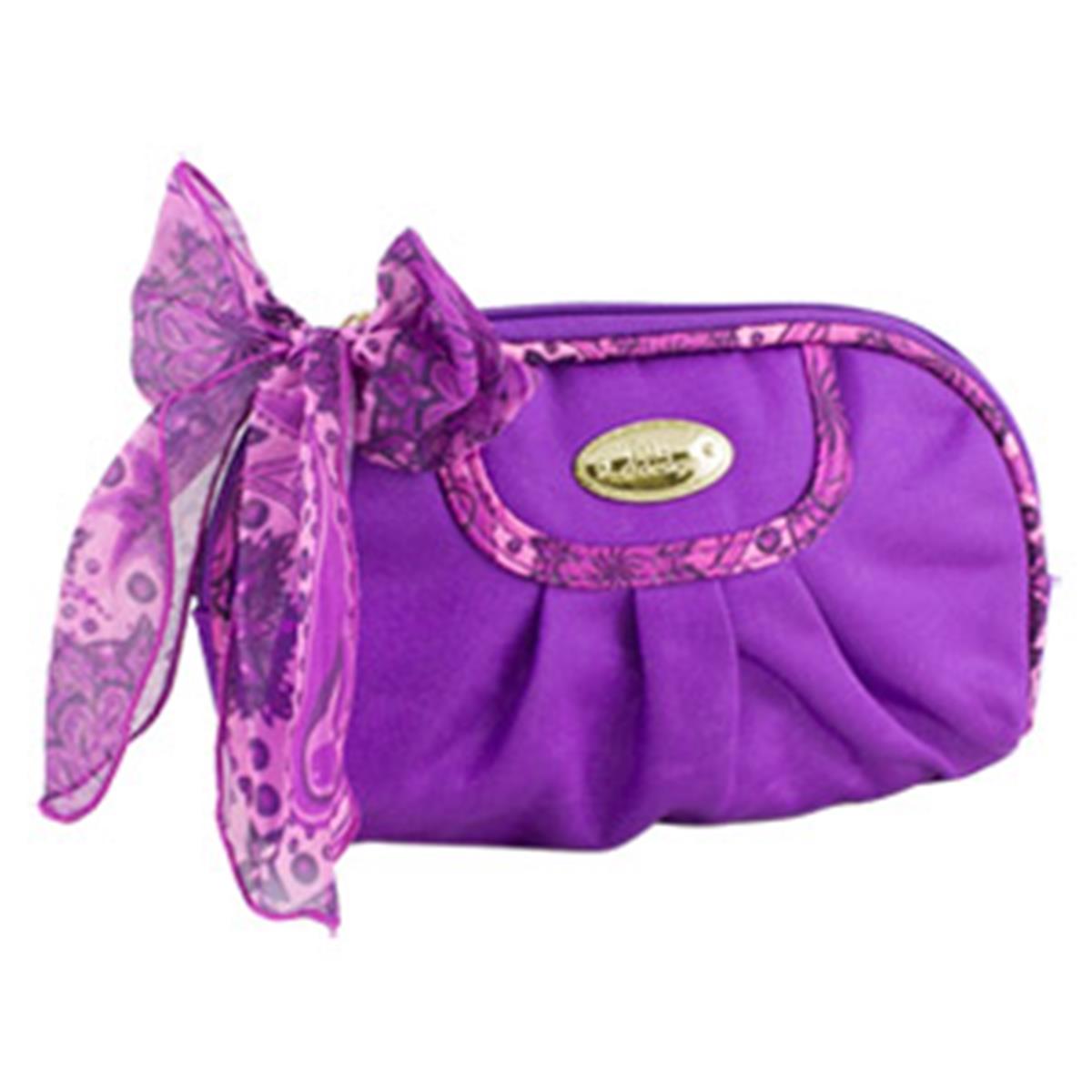 Jacki Design ABC28095PP Summer Bliss Round Cosmetic Bag&#44; Purple