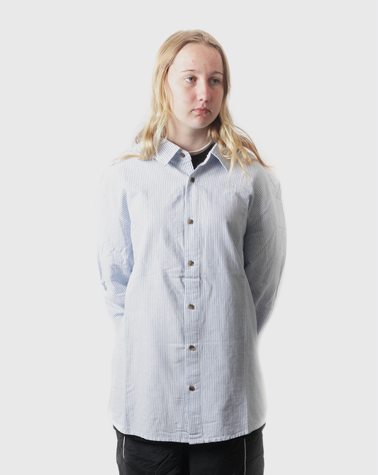 Huffer Oxford LS Shirt - Mid Blue