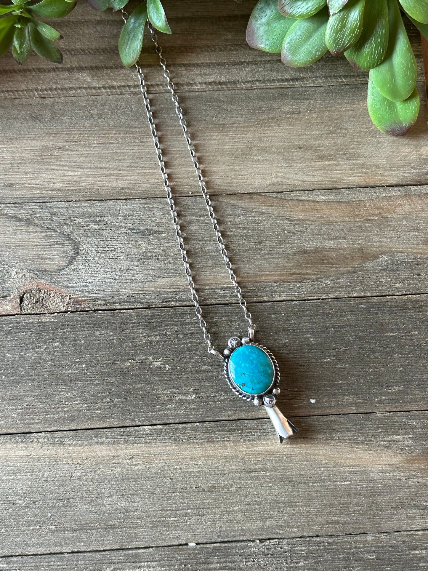 Augustine Largo Kingman Turquoise & Sterling Silver Necklace