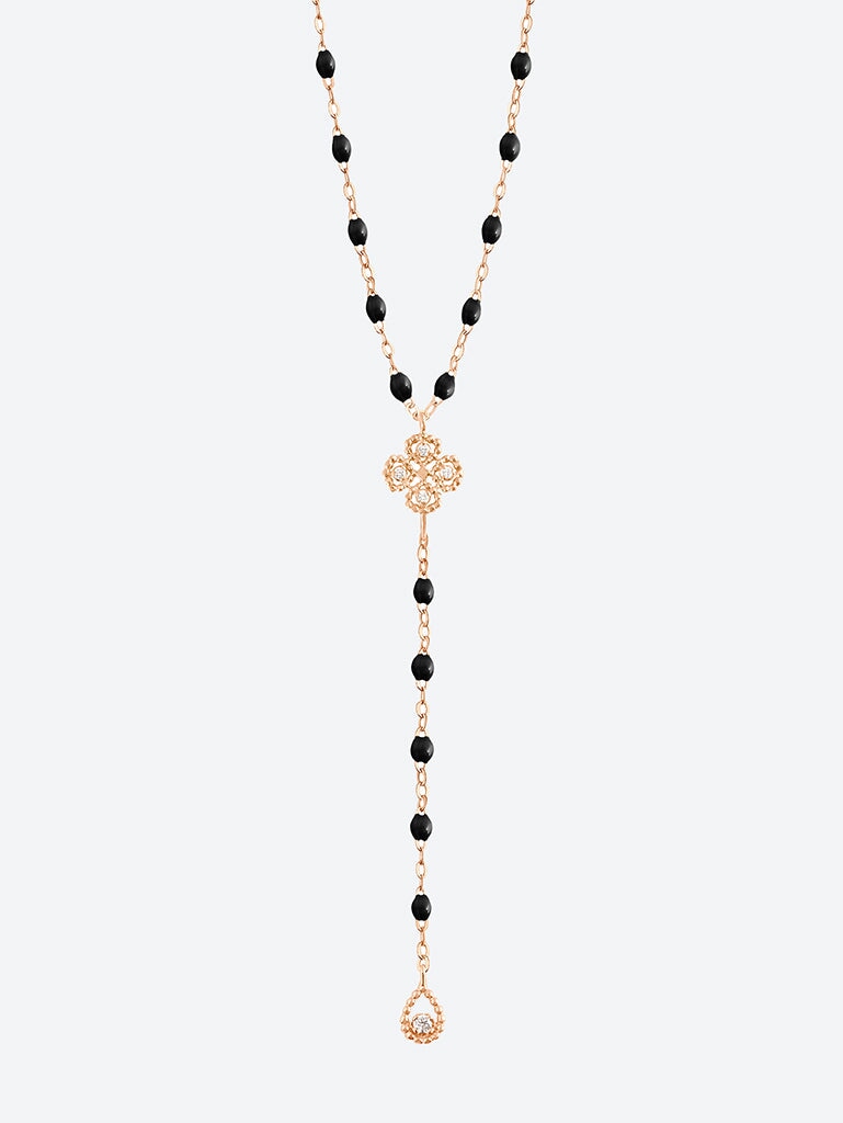 LUCKY CLASSIC GIGI DIAMOND ROSARY ROSE GOLD NECKLACE 45 CM