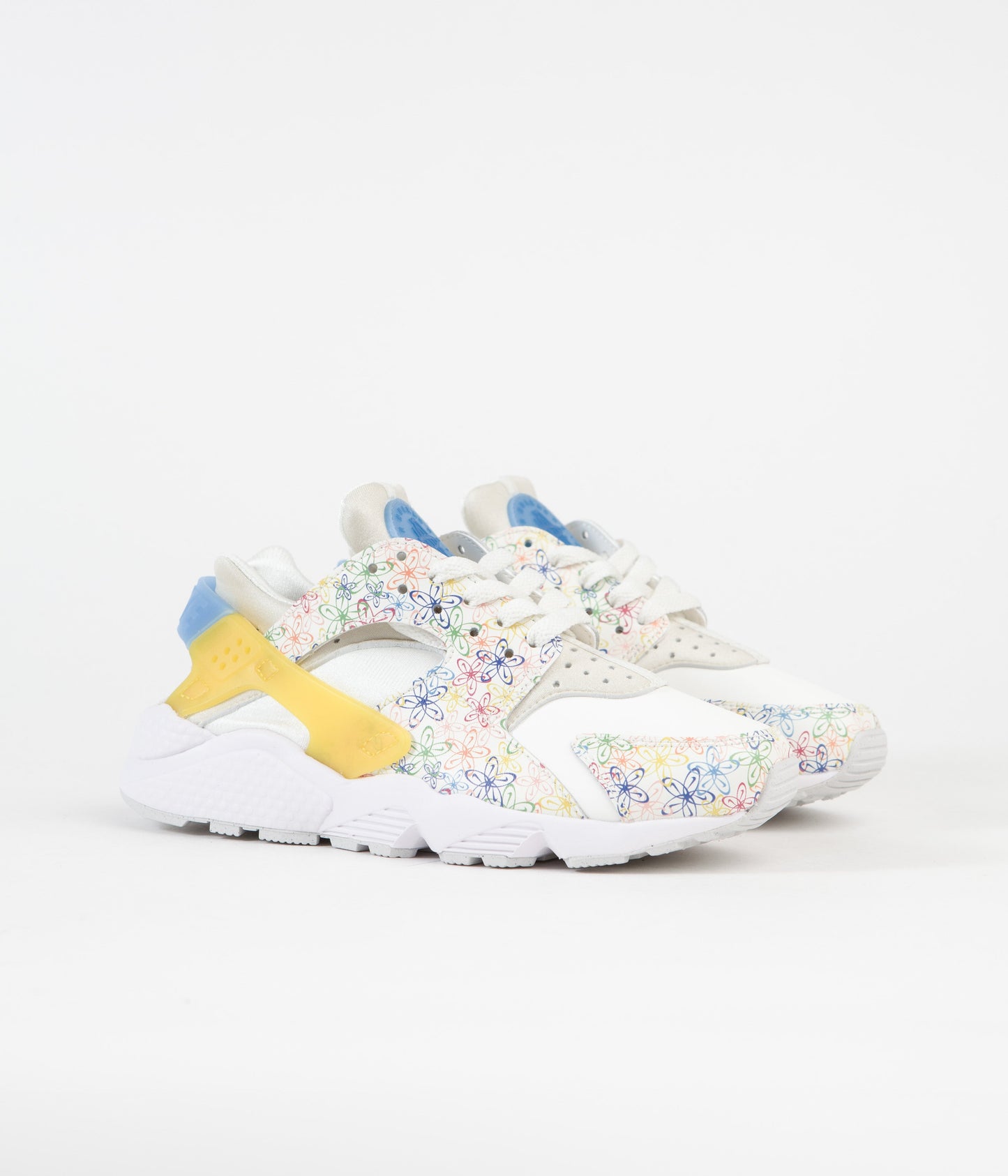 Nike Womens Air Huarache Shoes - Sail / University Blue - Vivid Sulfur