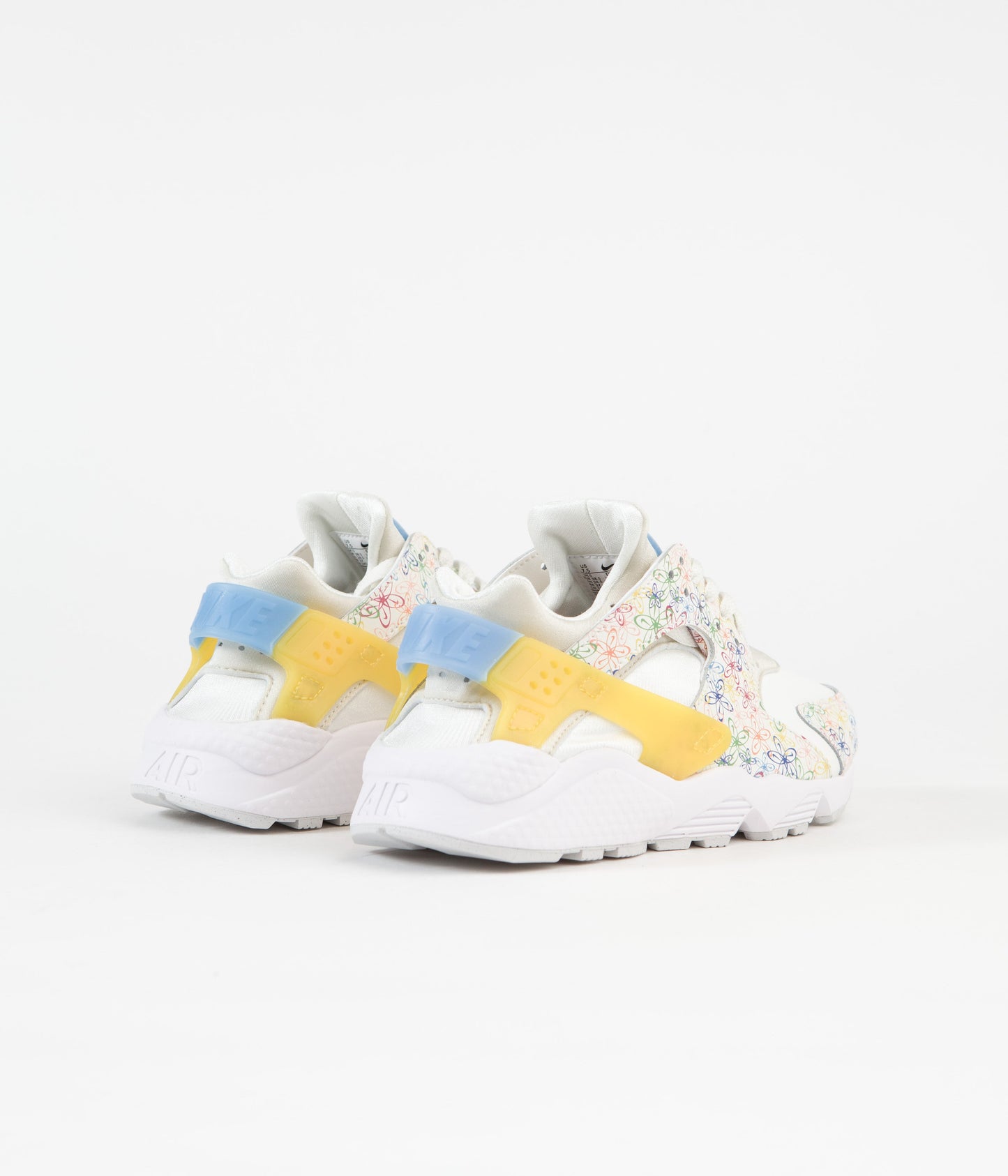 Nike Womens Air Huarache Shoes - Sail / University Blue - Vivid Sulfur