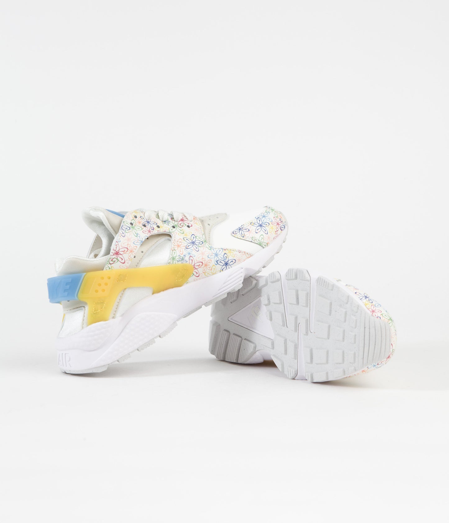 Nike Womens Air Huarache Shoes - Sail / University Blue - Vivid Sulfur