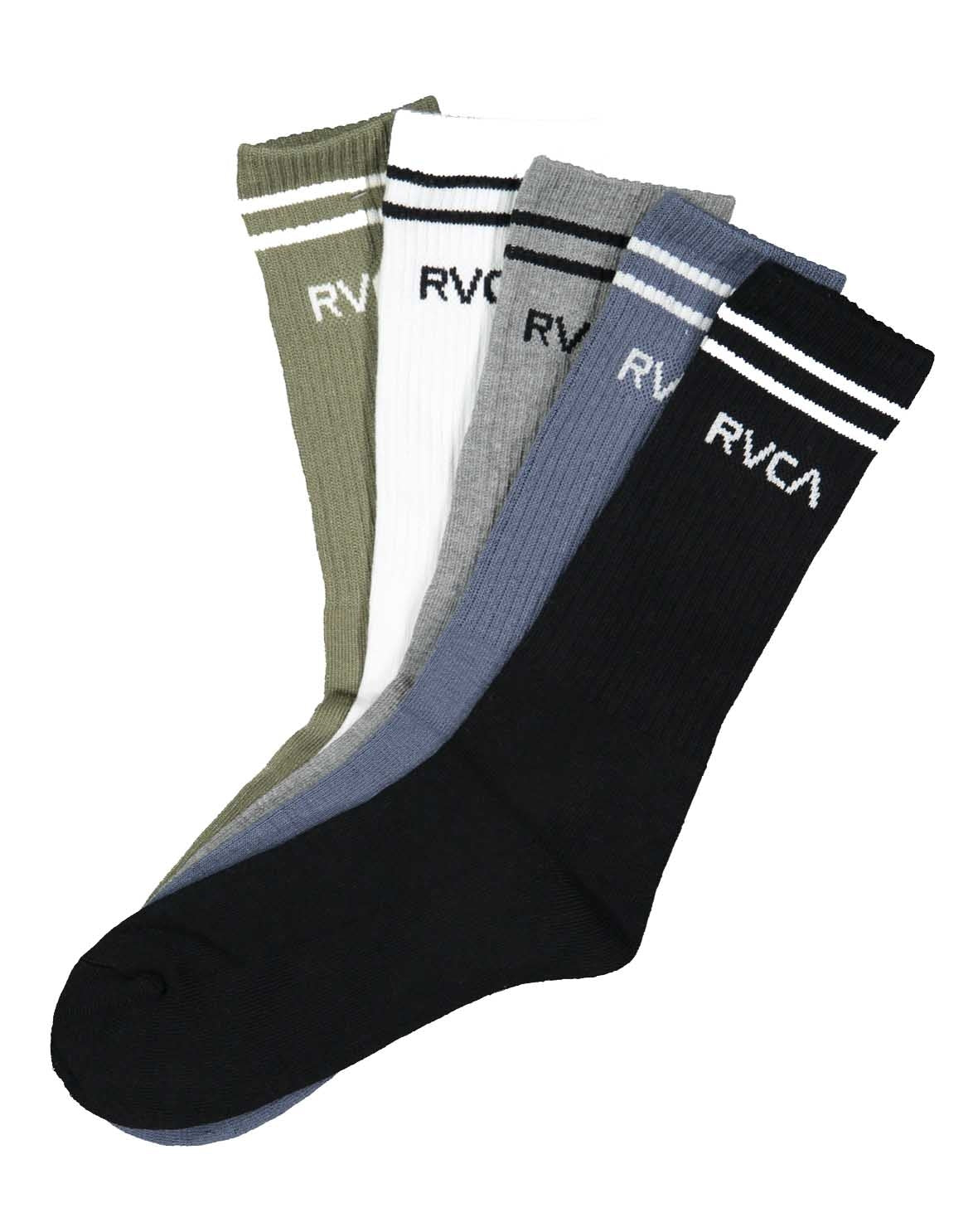 RVCA - Union 5 Pack Crew Socks Multi