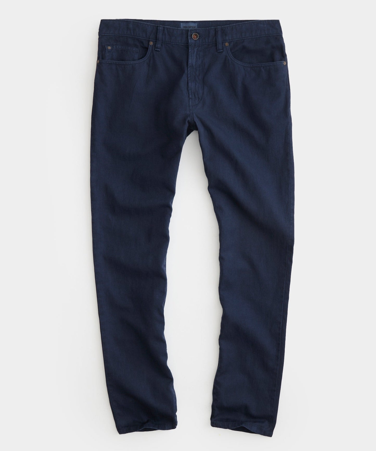 Slim 5-Pocket Cotton Linen Pant in Dark Indigo